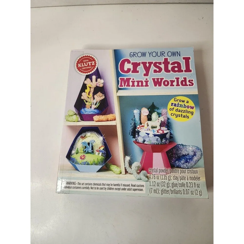 Klutz Grow Your Own Crystal Mini Worlds Science & Activity Kit